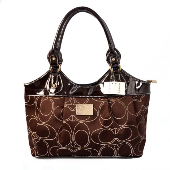 Coach Legacy Signature Medium Coffee Satchels BQE | Women